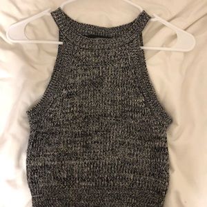 Gray knit crop